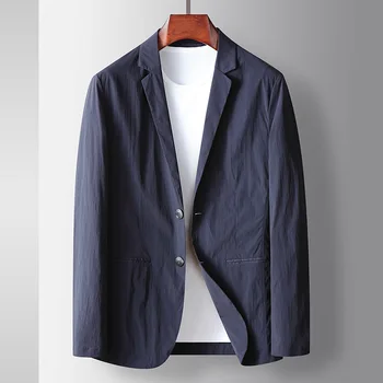Lin2455-Высококачественная шерсть для мужского двубортного костюма  10