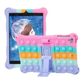 Pop Push It Чехол для iPad mini 6 8,3 дюймов iPad mini1 2 3 4 5 9,7 дюймов Детский Пузырчатый Мягкий Силиконовый Противоударный Чехол-Подставка Для Планшета Funda  10