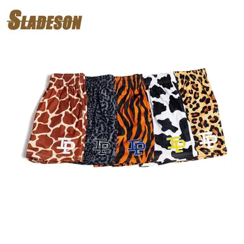 Sladeson 2023 Лидер продаж, новые шорты с животным принтом, мужские женские повседневные классические сетчатые шорты для спортзала, мощные быстросохнущие баскетбольные шорты, мужские  3