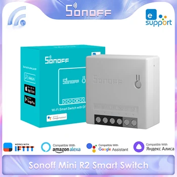 SONOFF Mini R2 Smart Switch Маленький 2-Полосный DIY Wifi Выключатель Света Через приложение Ewelink / Голосовое Дистанционное Управление Работа С Alexa Google Home  10