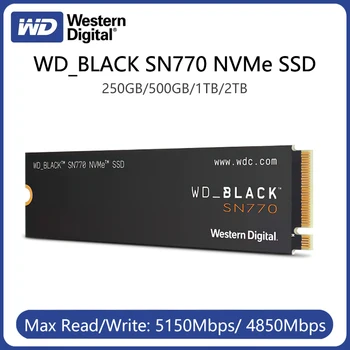 Western Digital WD BLACK 250G 500G 1 ТБ 2 ТБ SN770 NVMe Внутренний Игровой SSD Твердотельный Накопитель Gen4 PCIe 4.0 M.2 2280 Для портативных ПК  5
