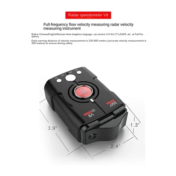 Автомобильный электронный спидометр для собак Система раннего предупреждения 360-градусный круговой светодиодный дисплей  2