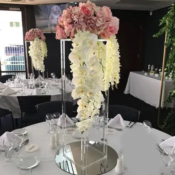 Акриловая ваза для цветов, 10 упаковок, Прозрачная Центральная подставка Для украшения свадебного стола, Стеллаж для выставки цветов  5
