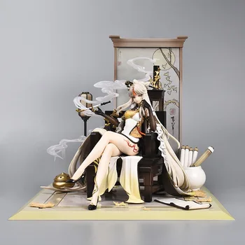 Аниме Genshin Impact Ningguang ПВХ Модель высотой 26 см Игровая Фигурка Фигурка Кукла Имитация Статуи Праздничный подарок на праздник  10