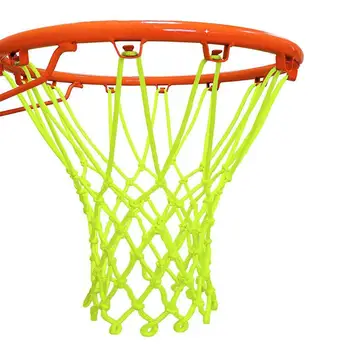 Баскетбольная сетка Сверхпрочная Баскетбольная сетка с 12 петлями, заменяющая спортивную нейлоновую баскетбольную сетку для стандартных внутренних или наружных колесных дисков  4
