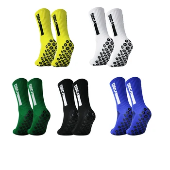 Бесплатная доставка Противоскользящие футбольные носки Нескользящие накладки для захвата Спортивные Велосипедные Носки Размер 8-12  4
