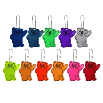 Брелок Для Ключей с Защитным Отражателем Bear Reflective Gear Keychain для Сумки для Одежды  10
