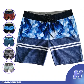 Горячий бренд H, Новые летние модные мужские пляжные шорты-бермуды в полоску, шорты для плавания, водонепроницаемые быстросохнущие повседневные купальники  5