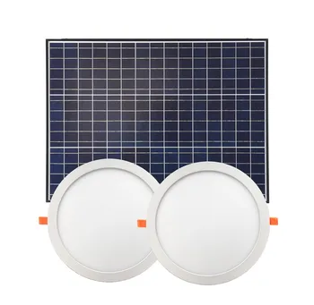 Двойной светильник мощностью 50 Вт с одной солнечной панелью без питания, светодиодный световой люк на крыше для дома  5