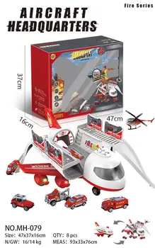 Детская головоломка Игрушечная модель самолета, имитирующая Транспортный самолет, может хранить набор автомобилей из инерционного сплава  10