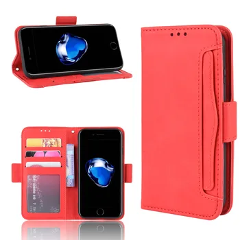 Для Apple Iphone SE 2020/ 8 / 7 Чехол-бумажник, магнитная книжка, откидная крышка, держатель для карт и фотографий, Роскошные кожаные чехлы для мобильных телефонов.  5