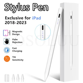 Для Apple Pencil 2 1 с чувствительным к отклонению ладони стилусом для 2018-2023 iPad 6/7/8/9/10, Pro 11/12.9, Mini 5/6, Air3 /4/5  2
