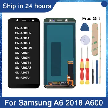 Для Samsung Galaxy A6 2018 A600 ЖК-дисплей С сенсорным экраном Дигитайзер В Сборе Запасная Часть Для samsung a6 lcd A600F A600FN  10