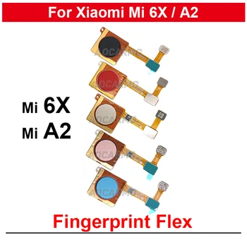 Для Xiaomi Mi 6X/A2 Черный Синий Красный Розовый Золотой Кнопка Home Touch ID Датчик Отпечатков Пальцев Гибкий Кабель Запчасти Для Ремонта  10