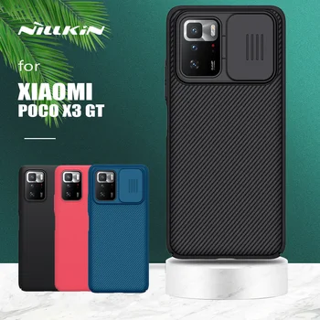 для Xiaomi Poco X4 X3 GT 5G Чехол Nillkin CamShield Slide Camera Case Тонкий Матовый Защитный Чехол для Xiaomi Poco X4 Pro X3 GT Case  5