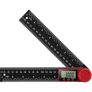 Инструмент Для Измерения Угла 2 в 1, Цифровой Транспортир, Многофункциональные Линейки с Метрической Шкалой на 360 Градусов, для Деревообработки DIY Tool  4