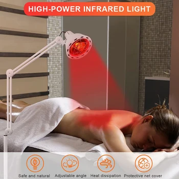 Инфракрасная лампа для физиотерапии мощностью 1 шт 100 Вт 150 Вт Нагревательная терапия Красная лампа для тела Боли в шее Артрита Расслабления мышц и суставов Облегчения боли  10