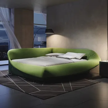 Итальянская минималистская кровать в форме птичьего гнезда, современная лаконичная креативная роскошная кровать размера 