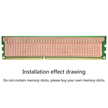 Корпус охлаждения оперативной памяти ПК Медный Радиатор Памяти Настольного компьютера Изолирующий Радиатор Охлаждения Подходит для DDR /DDR2 /DDR3 /DDR4/ECC  5