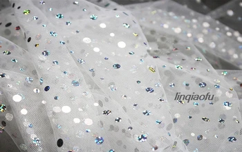 Красочная лазерная нашивка из полупрозрачной сетчатой марли, высококачественная лазерная ткань для одежды  5