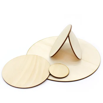 Круглый диск диаметром 50-300 мм, доска для поделок, деревянные ломтики толщиной 3 мм, стол для поделок из песка, раскрашенные материалы для моделей, аксессуары  4