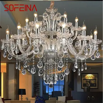 Люстра SOFEINA в стиле постмодерн, роскошная свеча, подвесной светильник, хрустальные светодиодные светильники для дома, гостиной, конференц-зала  5