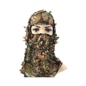 Маскировочный костюм Ghillie Маскировочная Шляпа с листьями 3D Полнолицевая маска Головные Уборы Турция Camo Hunter Охотничьи аксессуары новые  5