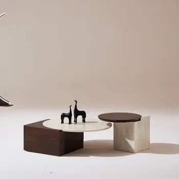 Мебель для гостиной Nordic high-end вилла журнальный столик из массива дерева журнальный столик  5
