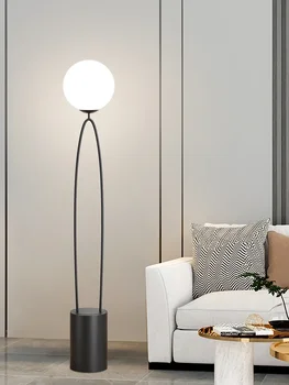 Минималистичное оформление торшера, диван в гостиной рядом с современным светом, роскошная атмосфера, Прикроватная лампа для спальни  10