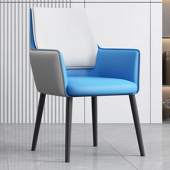 Минималистичные обеденные стулья без подлокотников, сине-черные табуреты, обеденный стул в скандинавском стиле, детские современные шезлонги, мебель для кухни Salle Manger  5