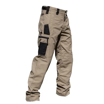 Мужские военные тактические повседневные брюки с несколькими карманами, армейские брюки-карго, походные брюки, износостойкий тренировочный комбинезон  5