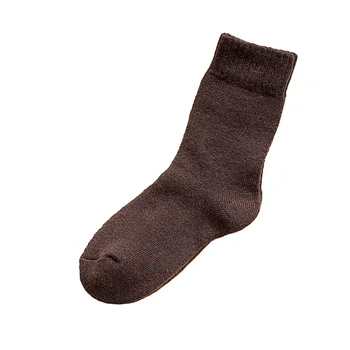 Мужские зимние очень толстые термоноски, модные зимние носки для ботинок (кофейного цвета)  5