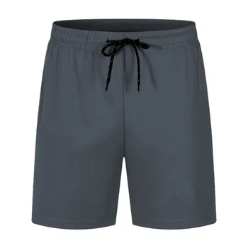 Мужские шорты Летние Однотонные Короткие брюки с эластичной резинкой на талии Гавайские пляжные свободные брюки Базовые повседневные брюки  5
