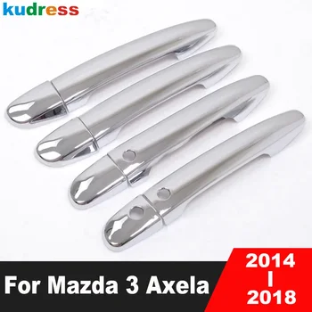 Накладка на дверную ручку для Mazda 3 Mazda3 Axela 2014 2015 2016 2017 2018 Хромированные автомобильные Боковые ручки, накладка на крышку, аксессуары  5
