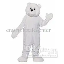 Новая Горячая распродажа для взрослых, Поролоновый Милый Забавный Белый Медведь, Маскарадный Костюм из мультфильма, Плюшевый Рождественский Маскарадный костюм, Костюм талисмана на Хэллоуин  10