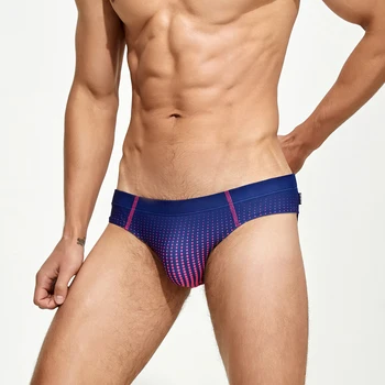 Новая мужская пляжная одежда бренда SEOBEAN, плавки для летнего отдыха, быстросохнущие плавки-бикини  5