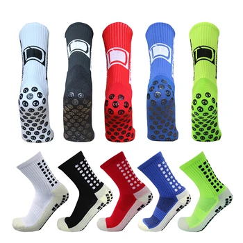 Новые футбольные носки TD Round Silicone Anti SlipGrip Tapedesign для мужчин и женщин, Спортивные Дышащие Футбольные Носки  5