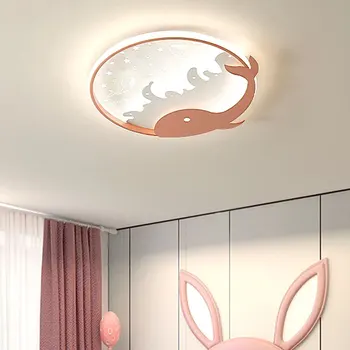 Новый корейский светильник для гостиной в стиле кантри, спальни, светодиодной лампы, детской комнаты, романтического ресторана, потолочного светильника с китом  10