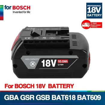 НОВЫЙ литий-ионный аккумулятор 18 В 10Ач для резервного копирования электроинструмента Bosch 18 В, 6000 мАч, Портативная сменная индикаторная лампа BAT609  10