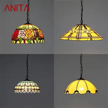 Подвесной светильник ANITA Tiffany, современная светодиодная креативная лампа, декоративные светильники для дома  5