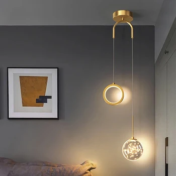 Подвесной светильник Nordic LED для внутреннего освещения, Прикроватная тумбочка для гостиной, Украшение для дома, Обеденный стол, Подвесные светильники, Подвесной светильник  5
