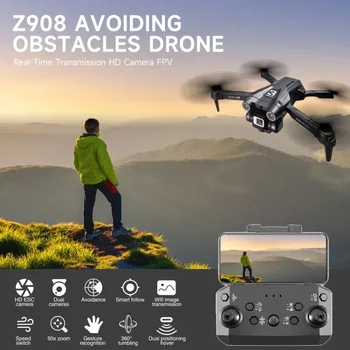 Профессиональная камера 4K, 2.4 G WIFI, Квадрокоптер с дистанционным управлением, радиоуправляемые игрушки Z908 Pro/MAX Mini Drone, вертолет для обхода препятствий  5