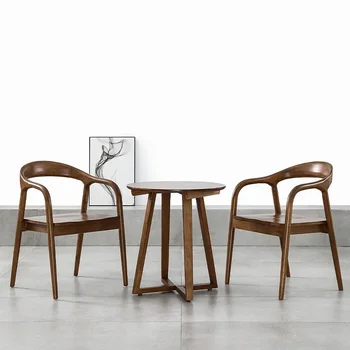 Роскошный деревянный стул для дома в скандинавском стиле, кресло для отдыха на дачах, Уличный туалетный столик, Эргономичная Современная мебель Juegos De Comedor  5