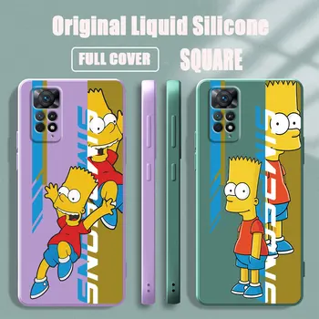 Силиконовый Квадратный Жидкий Чехол The-Simpsons для Телефона Xiaomi Redmi Note 7 10C K40 8 11 Pro 10T 10 9T 9A 11S 9 9S 11T 9C  5