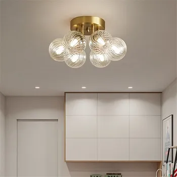 Скандинавские роскошные потолочные светильники стеклянные пузырьковые лампы Креативное дизайнерское освещение Спальня кухня украшение островного дома освещение  4