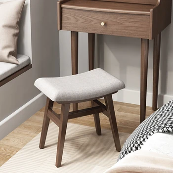 Табурет для макияжа из массива дерева, портативный табурет, современная минималистичная и удобная мебель, легкое роскошное кресло для туалетного столика  5