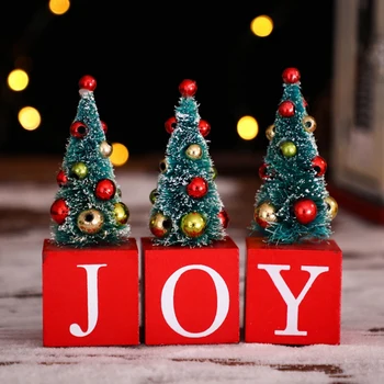 Украшения для Рождественской елки с рождественскими вывесками JOY NOEL для дома, зимнего деревянного декора, винтажного настольного орнамента в деревенском стиле  5