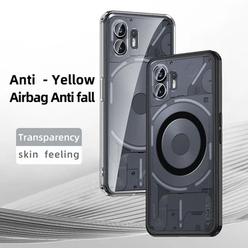 Ультратонкий полупрозрачный противоударный чехол для телефона For Nothing 2 6,7 дюймов, мягкая рамка из ТПУ, жесткая пластиковая защитная задняя крышка  5