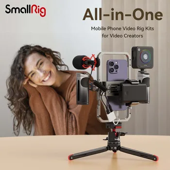 Универсальный видеокомплект SmallRig Ultra /Pro /Basic/ Classic для фотосъемки с телефона Universal Phone Cage Kit 3591C  5