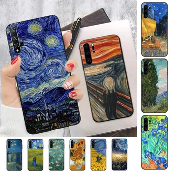 Художественный Чехол Для телефона Van Gogh Starry Sky Art Для Huawei P 8 9 10 20 30 40 50 Pro Lite Psmart Honor 10 lite 70 Mate 20lite  5